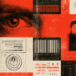 A montage of symbols and text evocative of passwords, encryption, and encoding.